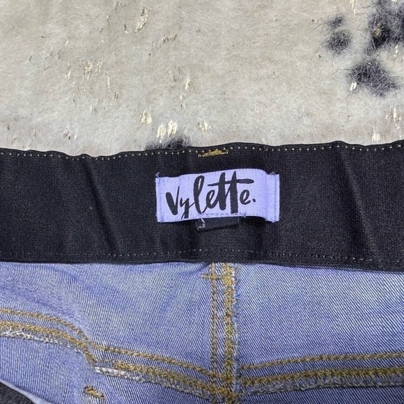 Vylette Dark Wash High Rise Elastic Waist Skinny Leg Denim Jeans Size 32 - Picture 6 of 8